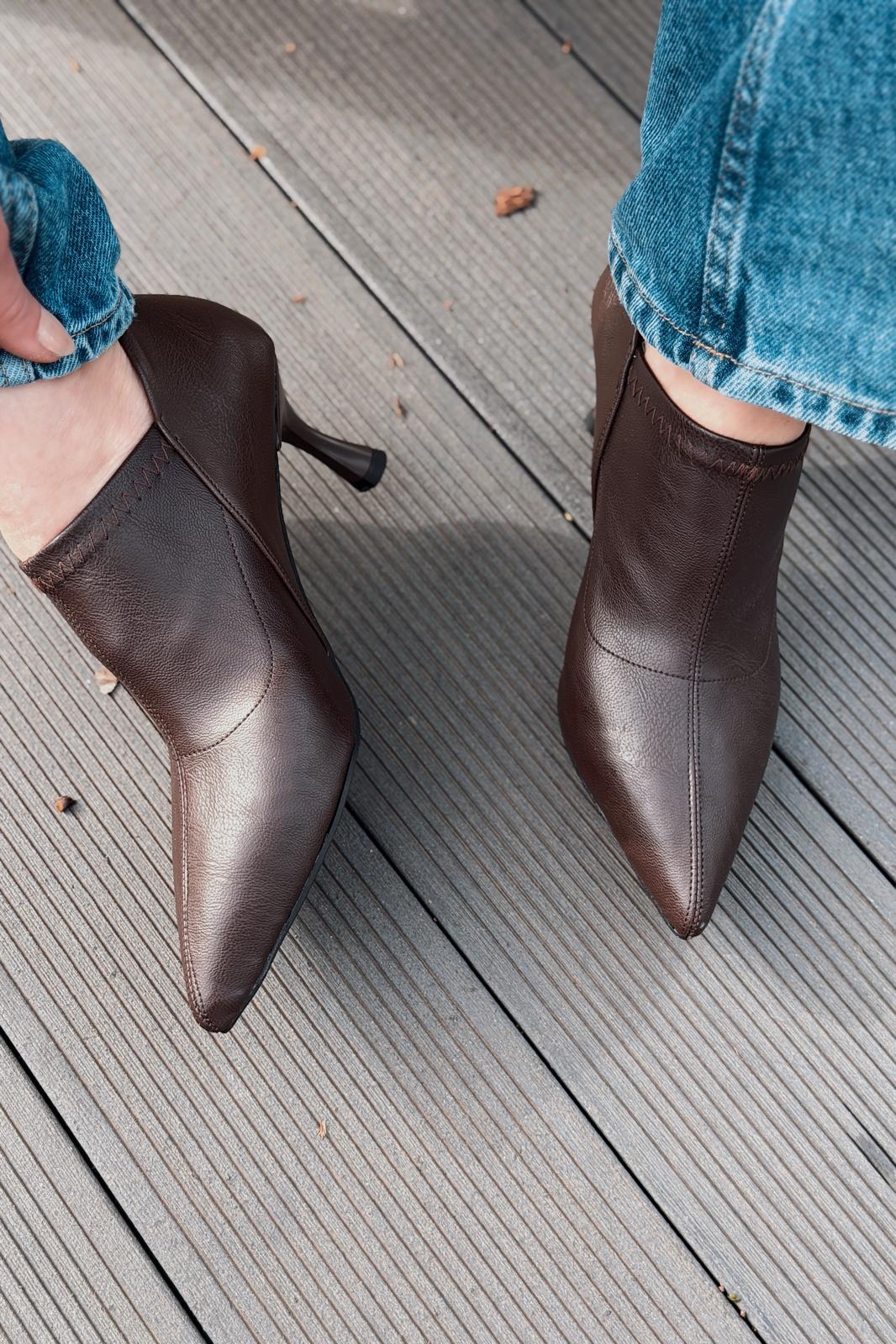 Olia Taupe Faux Leather Women's Pumps