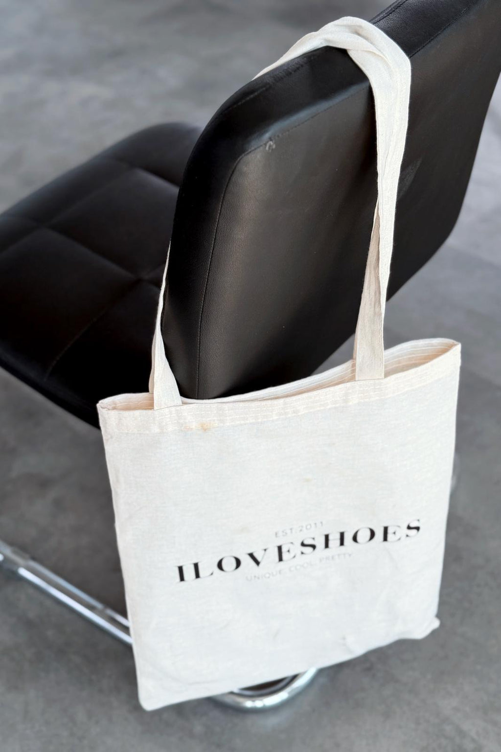 I Love Shoes Printed Natural Canvas Tote Bag