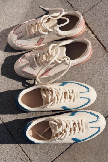 Rosven Blue Faux Leather Women's Sneakers