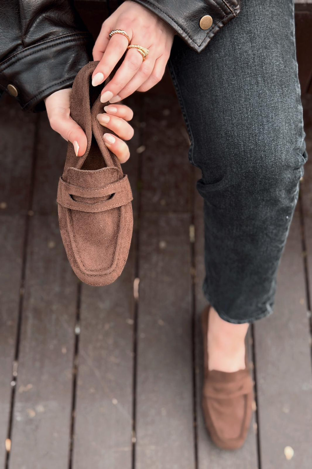 Orvino Light Brown Suede Women's Loafers