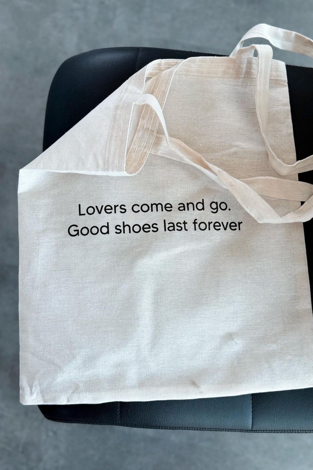 I Love Shoes Printed Natural Canvas Tote Bag
