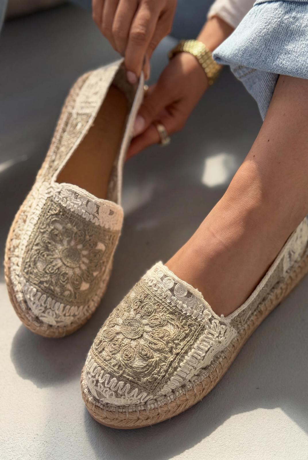 Linera Khaki Women's Espadrille Loafers