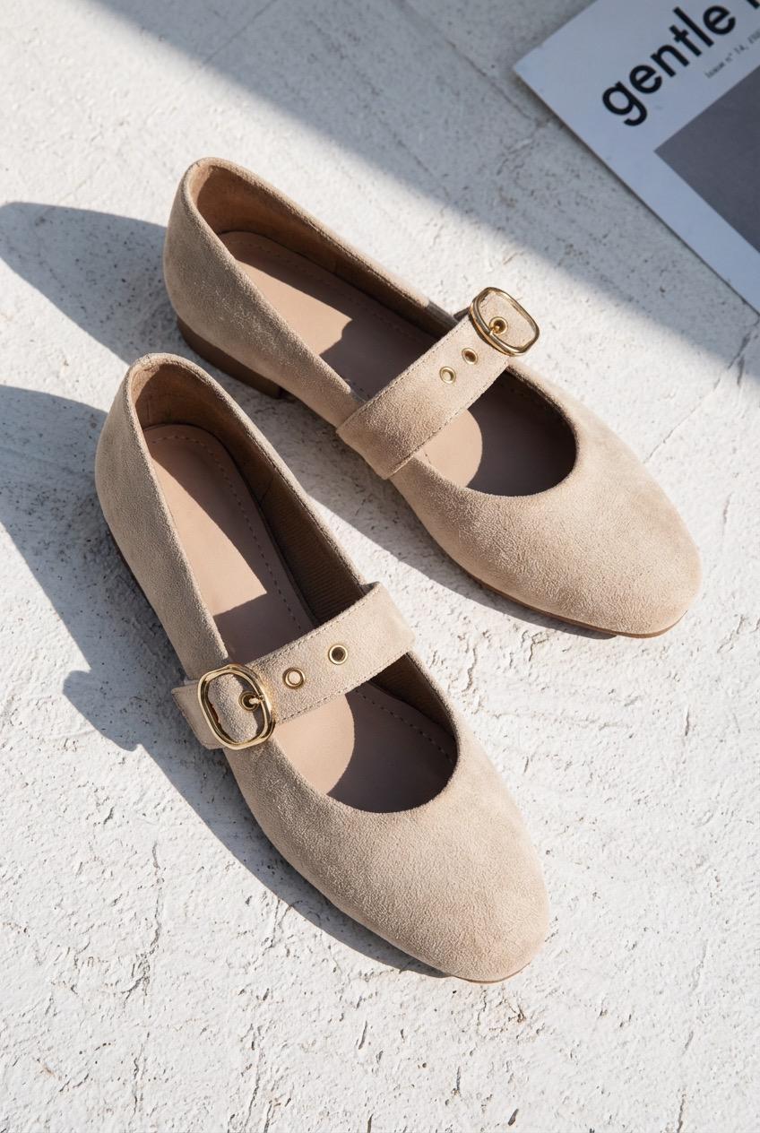 Dexor Beige Suede Women's Flats