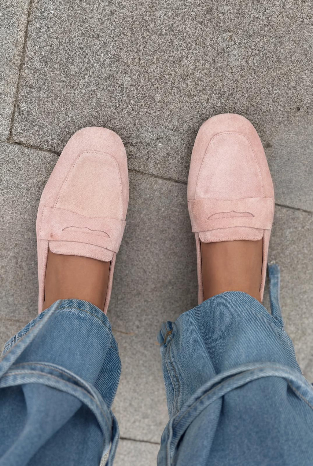 Melniel Blush Genuine Suede Women's Loafers