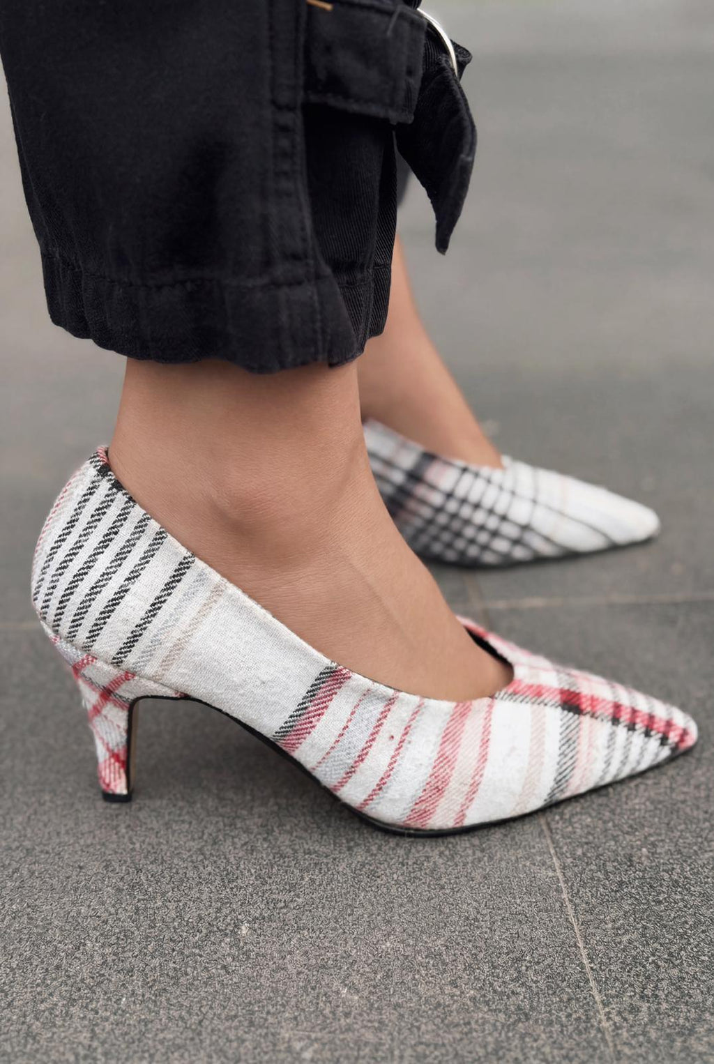 Kairo Multicolor Tweed Fabric Women's Stilettos