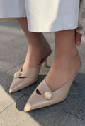 Delvor Nude Faux Leather Pumps