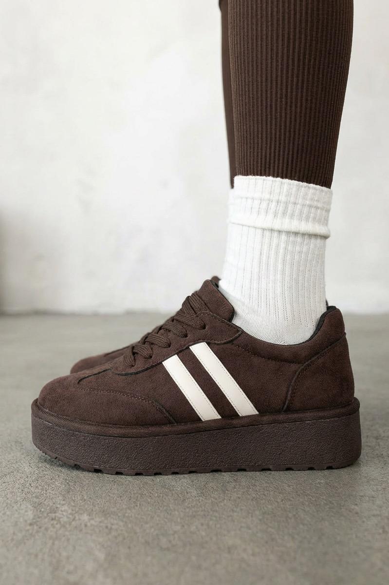 Vireo Dark Brown Suede Women's Sneakers
