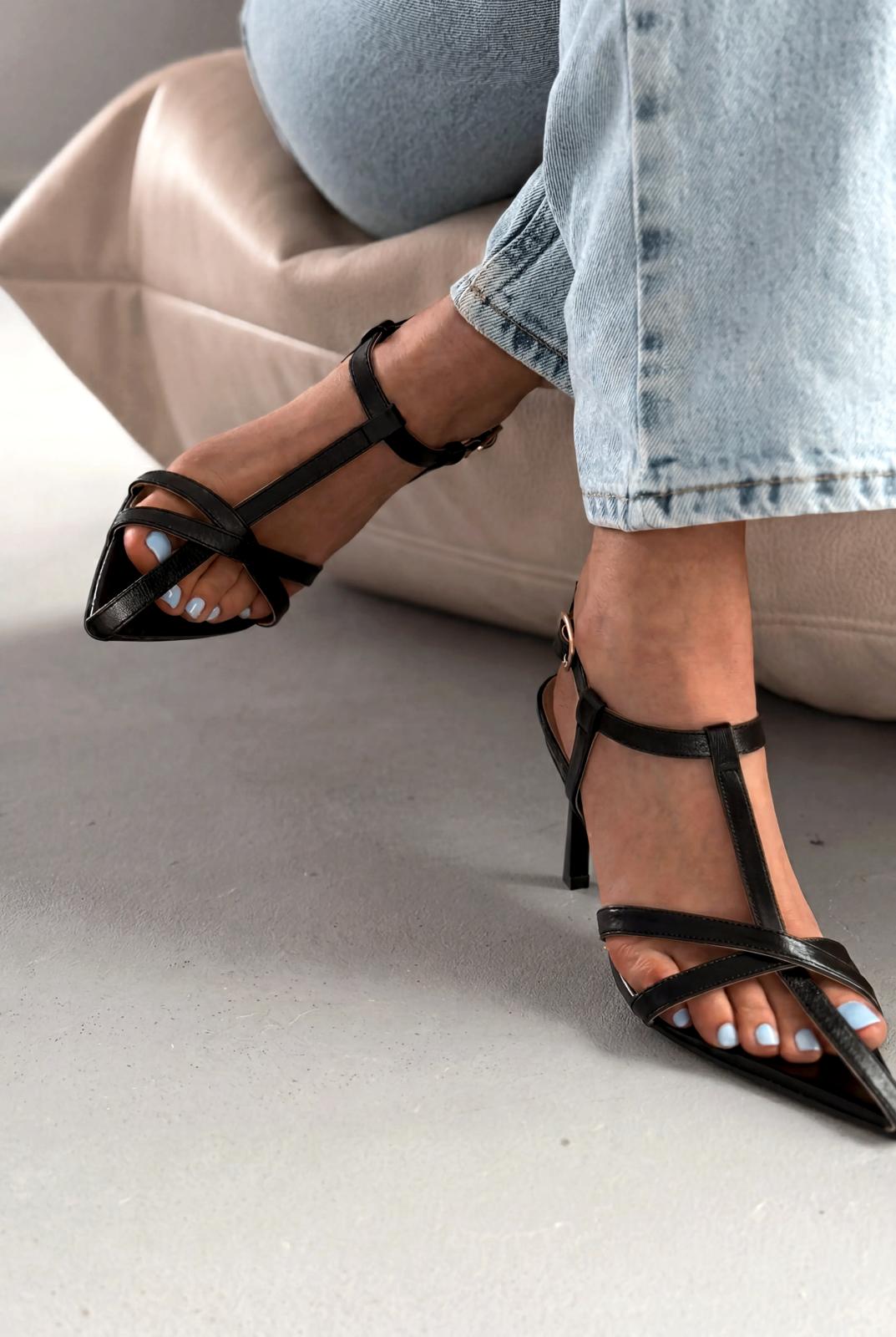 Morlen Light Brown Patent Faux Leather Women's Pumps Sandals