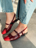 Minor Bordeaux Patent Faux Leather Women's Mary Jane