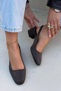 Solen Dark Brown Satin Women's Mary Jane