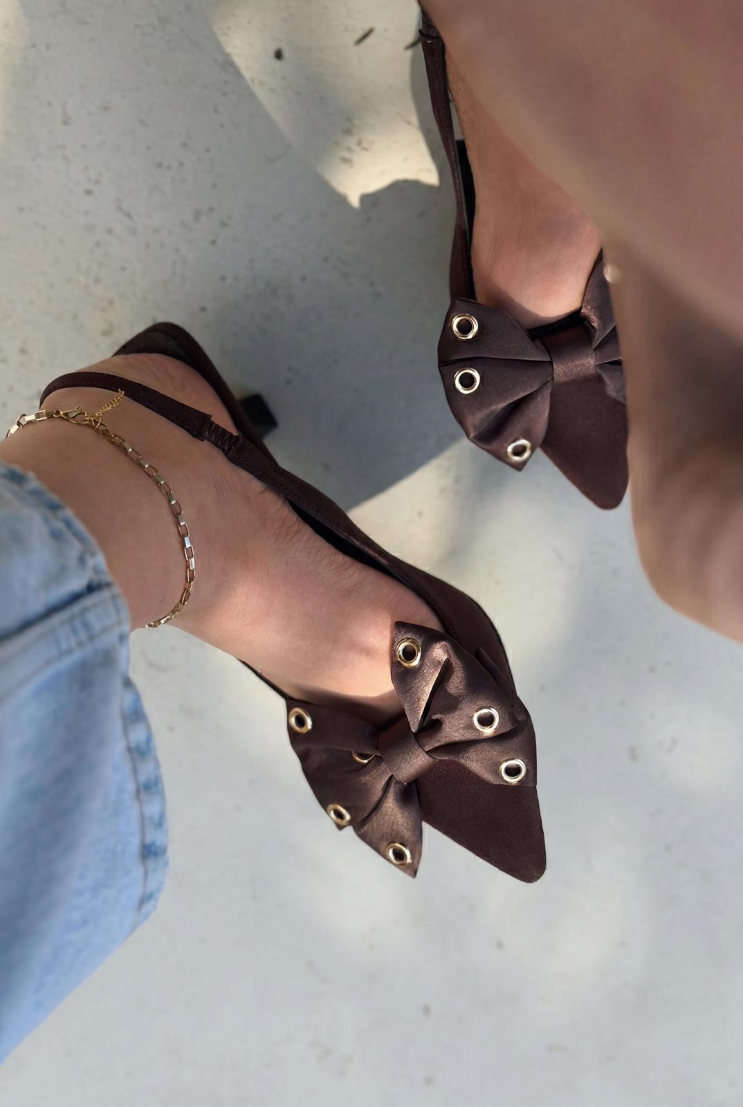 Delvonis Light Brown Satin Women's Stilettos