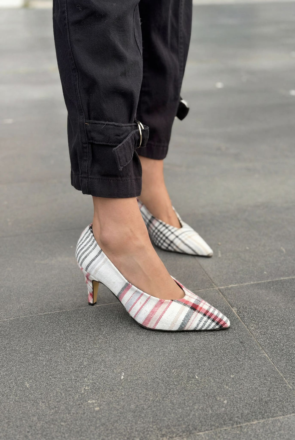 Kairo Multicolor Tweed Fabric Women's Stilettos