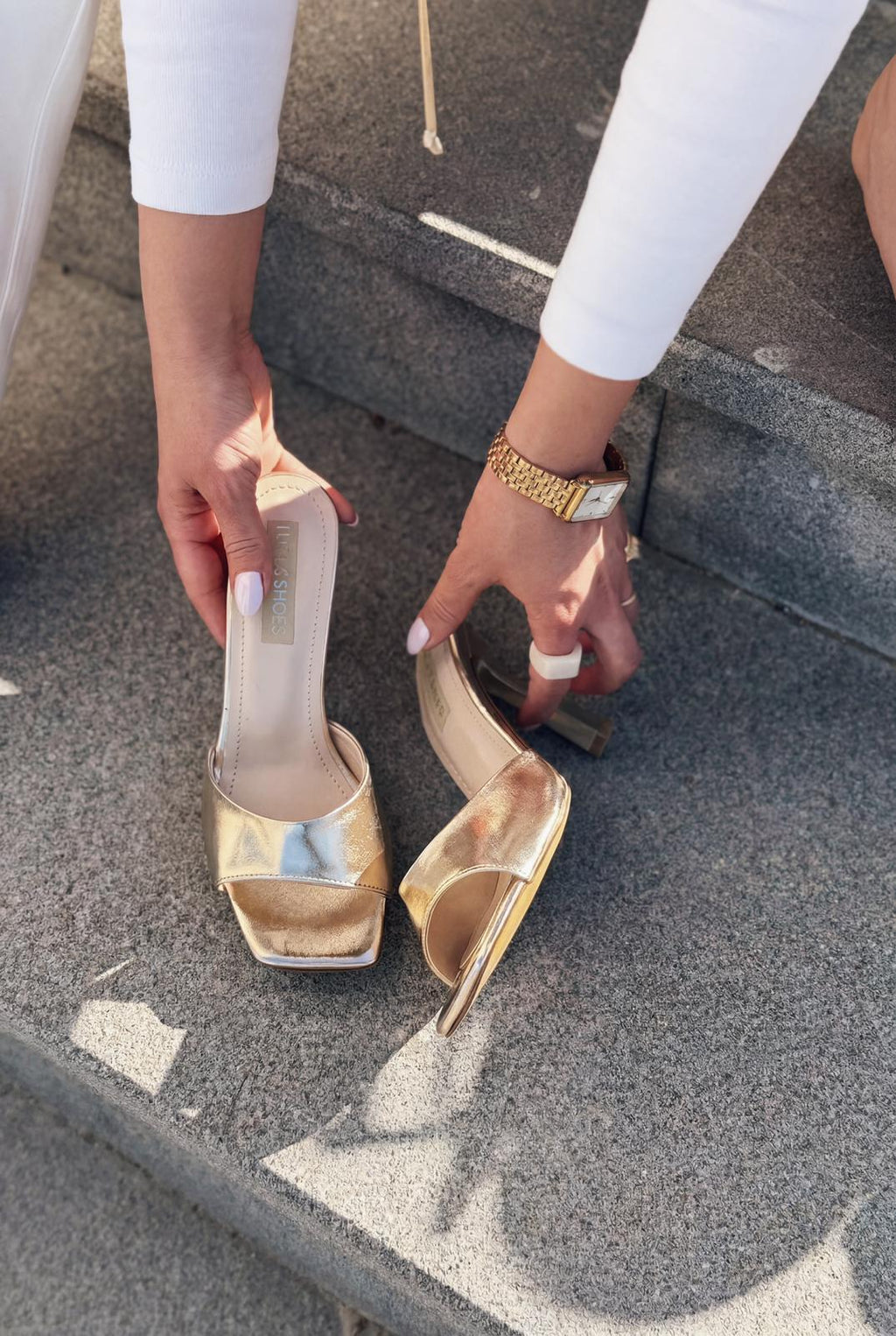 Sorel Gold Faux Leather Women's Pumps