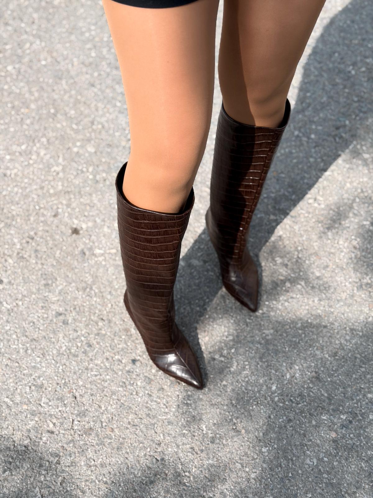 Gwen Patterned Women's Boots Light Brown