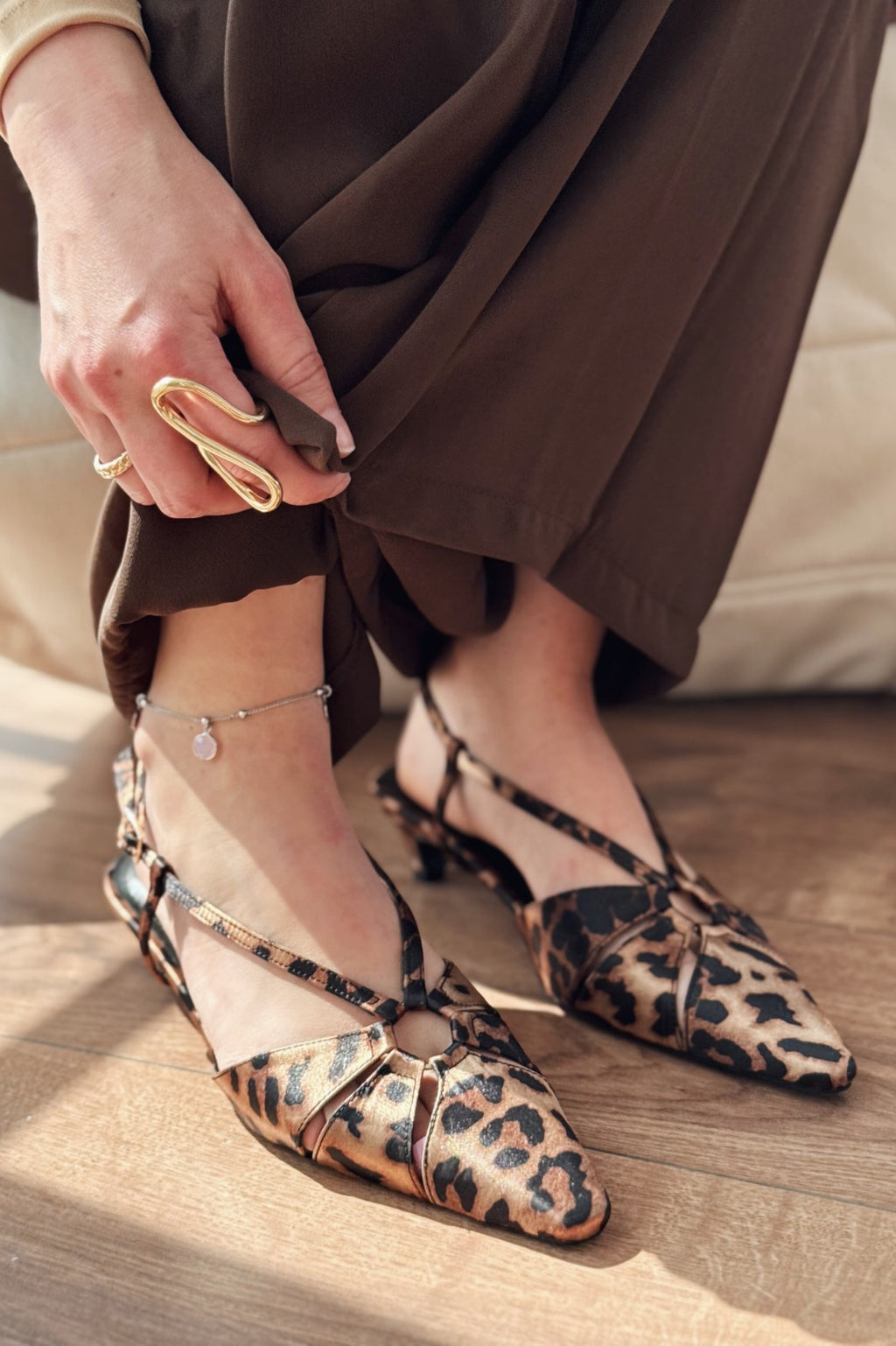 Ozeras Leo Patterned Satin Women's Stilettos