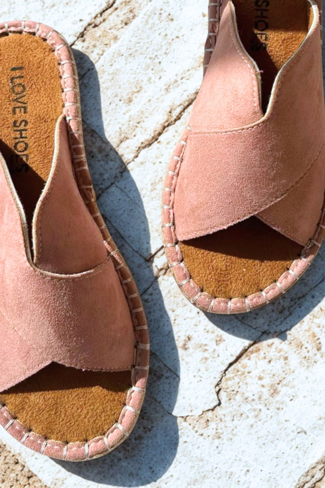 Orind Blush Suede Strap Detail Women's Slides