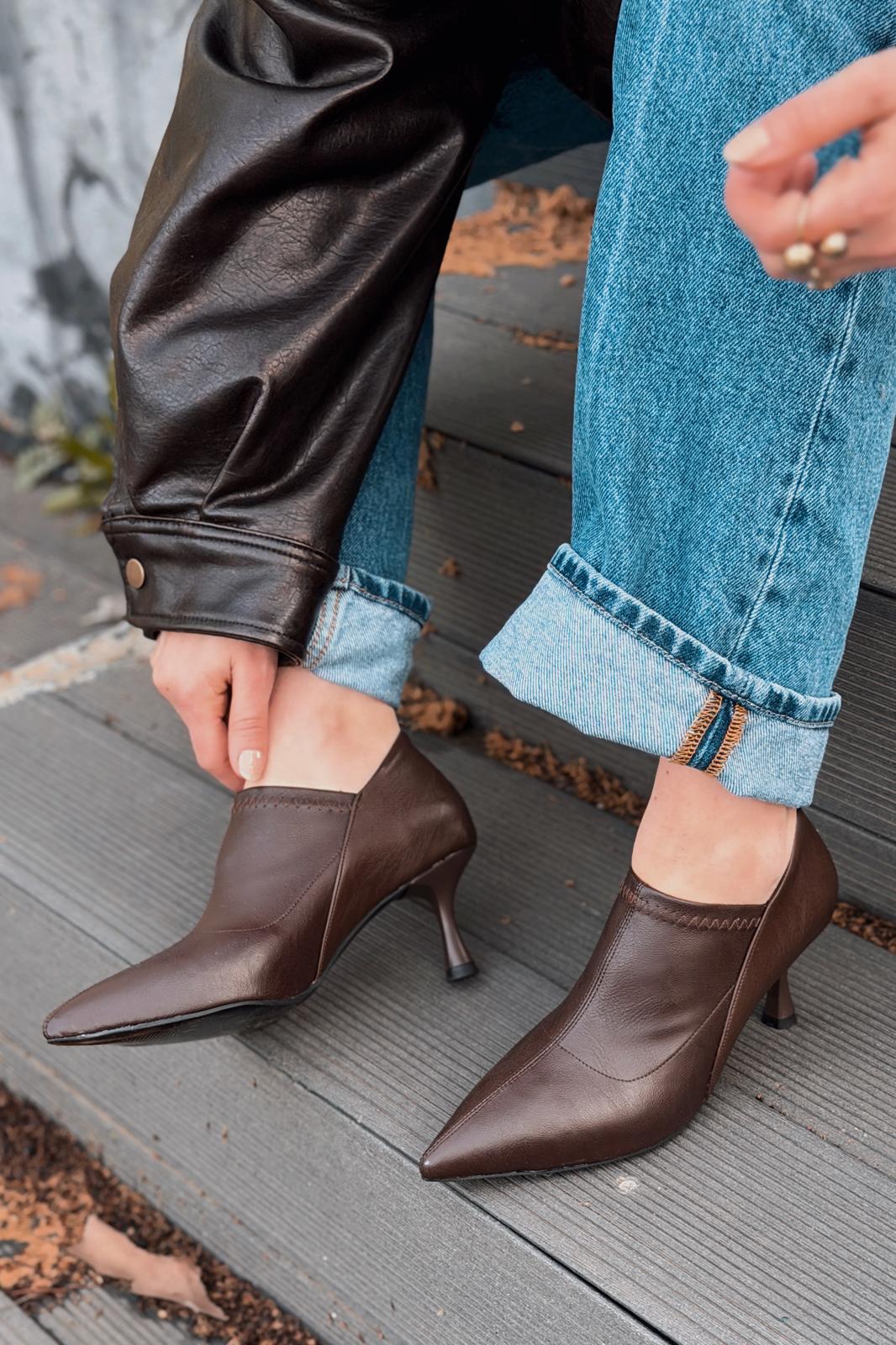 Olia Taupe Faux Leather Women's Pumps