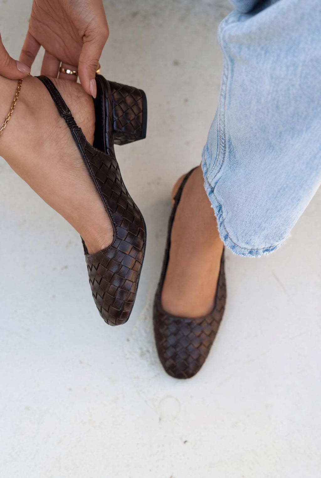Solen Dark Brown Faux Leather Women's Mary Jane