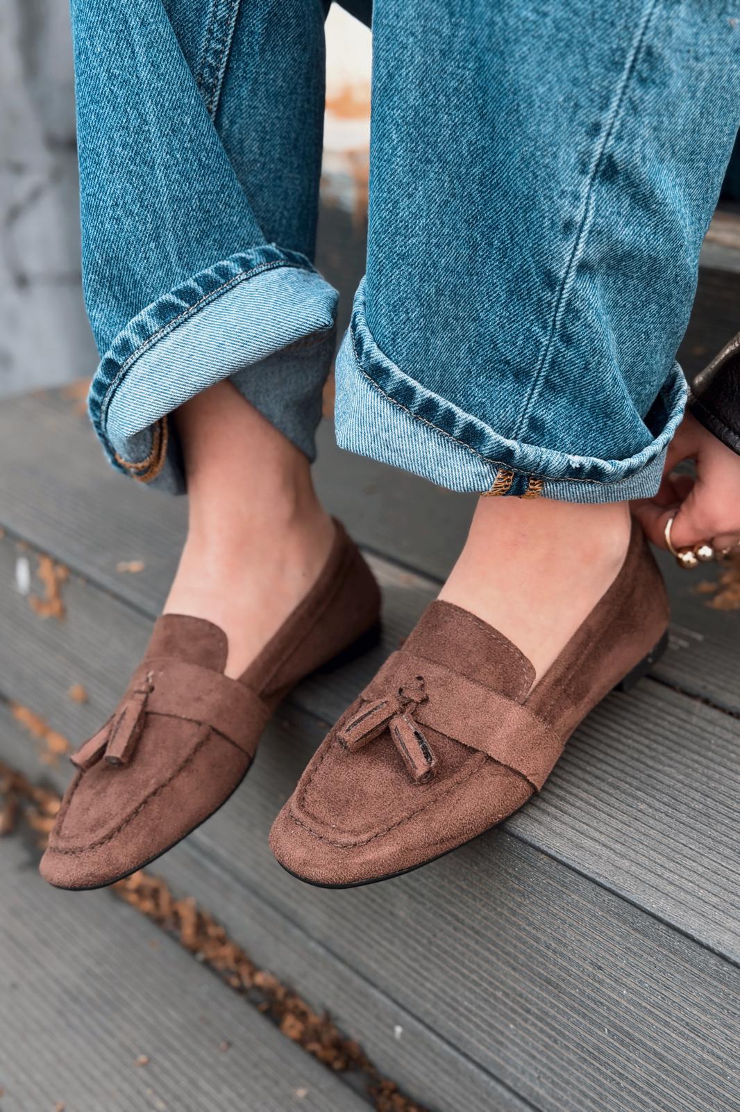 Olena Women's Loafer Light Brown Suede