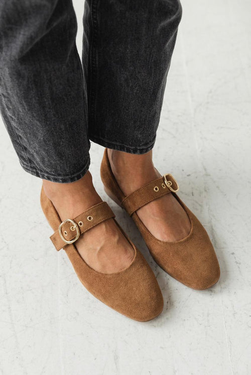 Dexor Taupe Suede Women's Flats