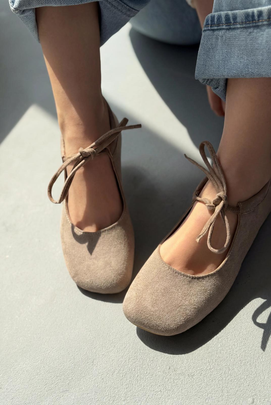 Belith Taupe Suede Women's Flats