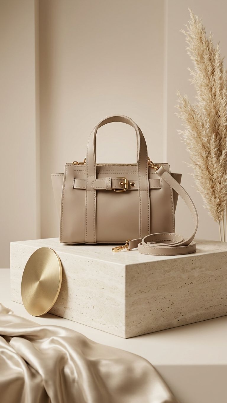 Norev women's handbag Nude faux leather
