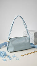 Selvelin Women's Shoulder Bag Baby Blue Patent Faux Leather