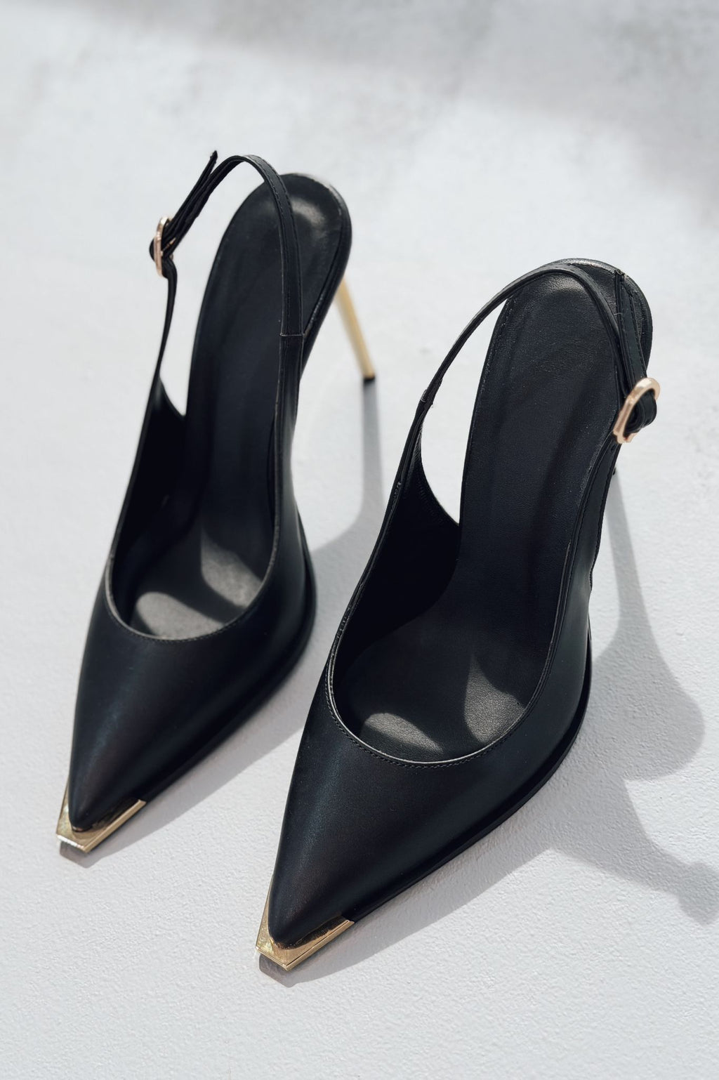 Noris Black Faux Leather Women's Stilettos