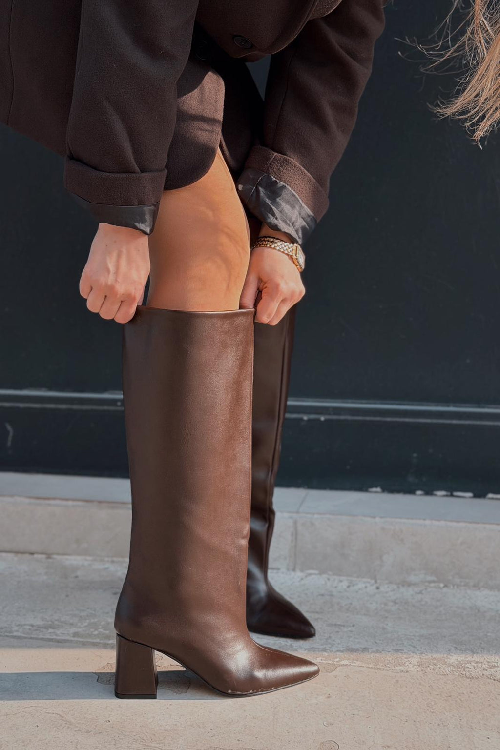 Jarlene Women's Pumps Boots Light Brown Faux Leather
