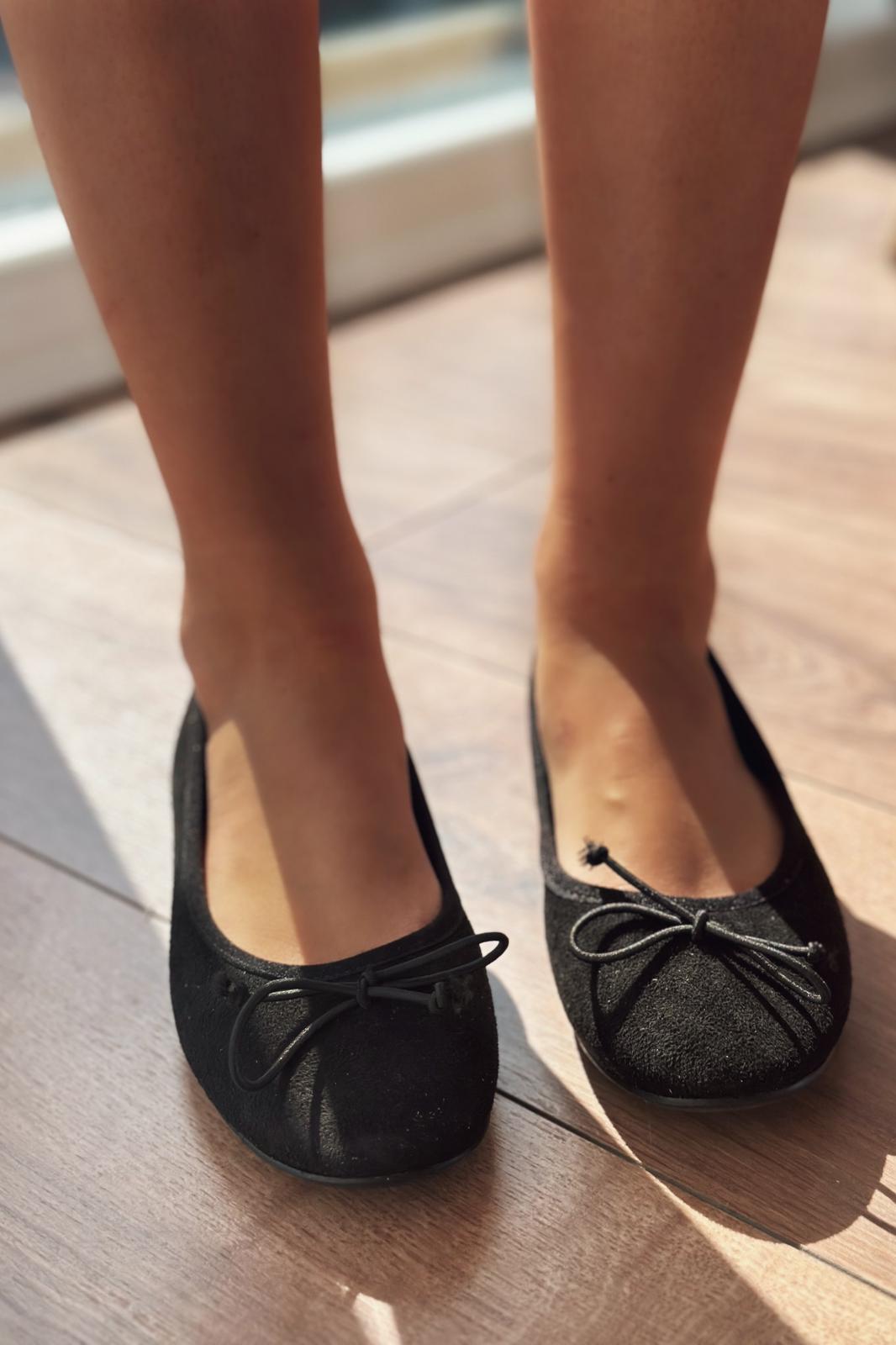 Lante Black Suede Women's Mary Jane Flats