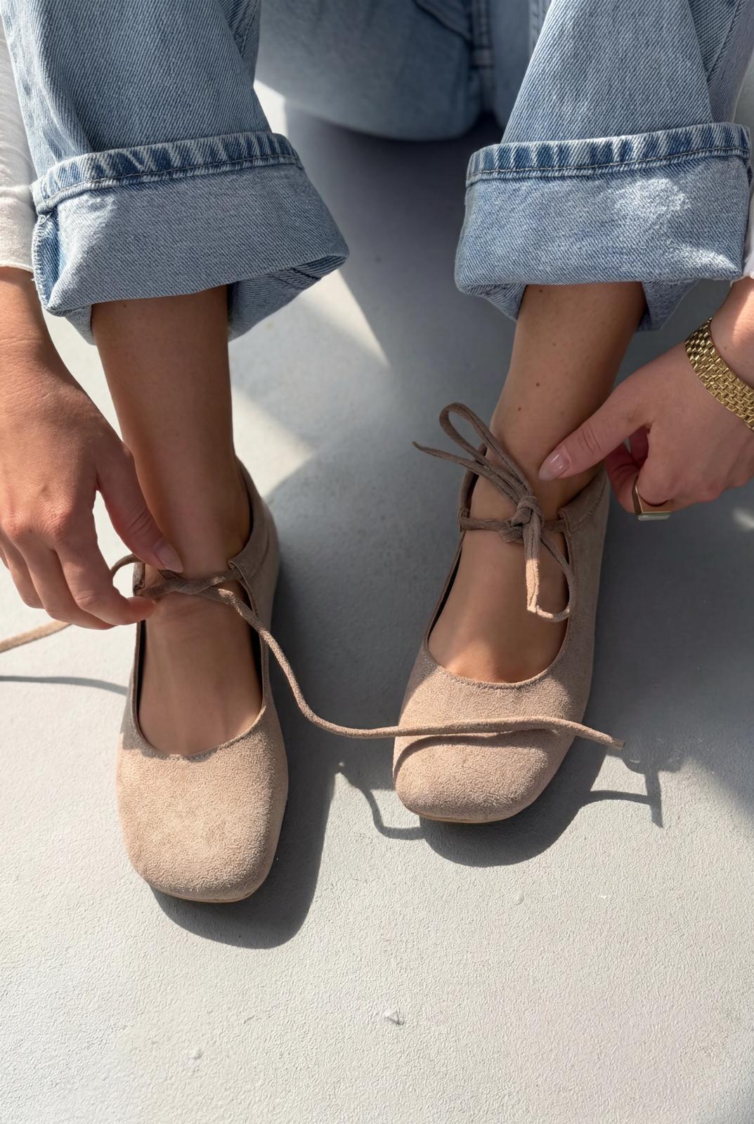 Belith Taupe Suede Women's Flats