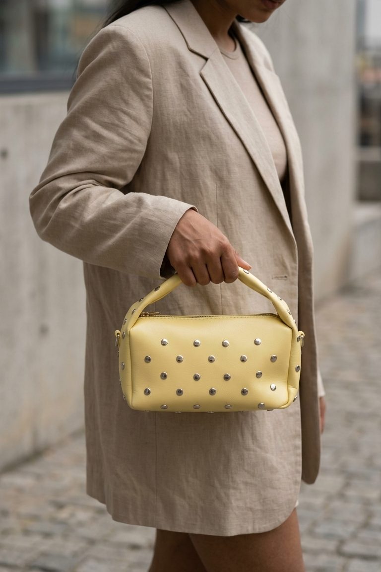 Morten Yellow Faux Leather Women's Crossbody Bag