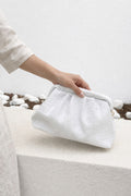 Lurine White Faux Leather Women's Clutch Bag