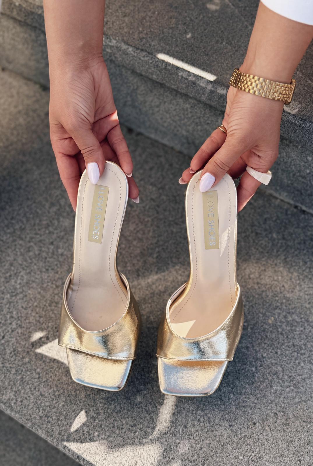 Sorel Gold Faux Leather Women's Pumps