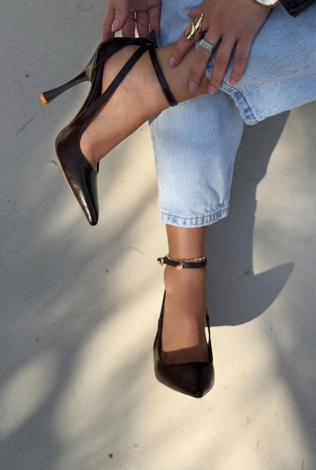 Nerole Light Brown Faux Leather Women's Stilettos