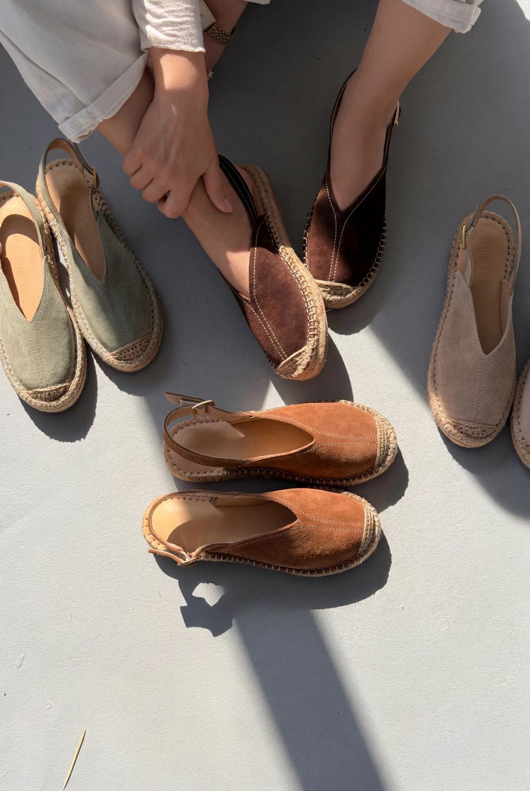 Orveth Green Genuine Suede Women's Espadrille