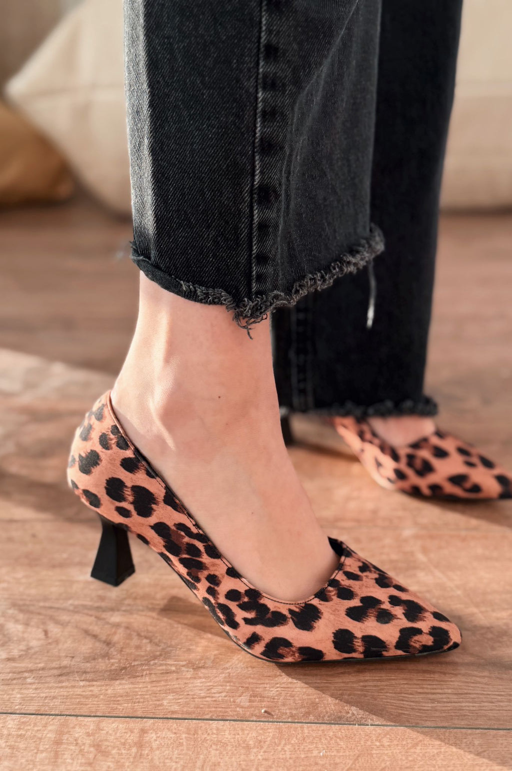Luntra Orange Leo Patterned Satin Women's Stilettos