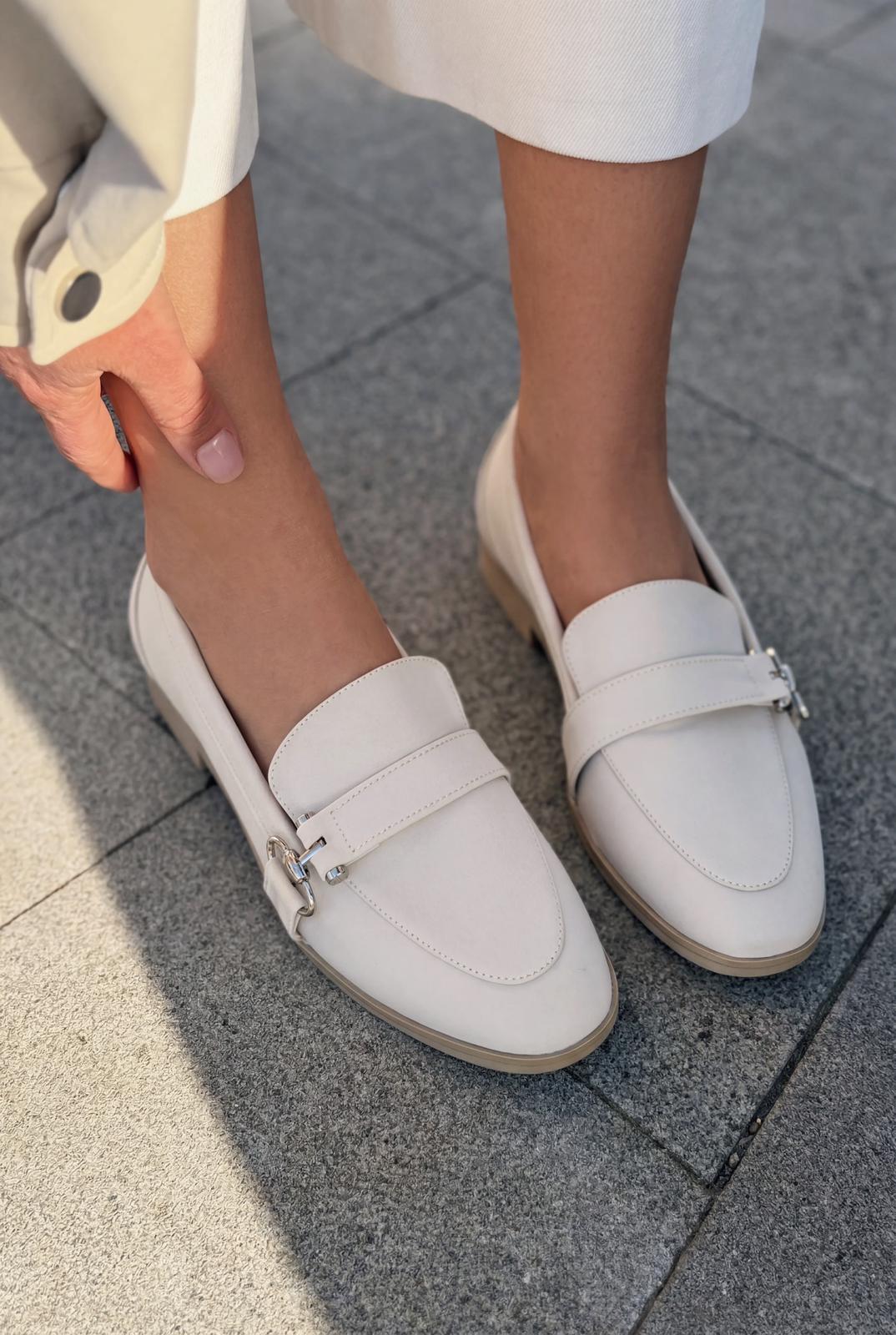 Torlax Beige Satin Women's Loafers