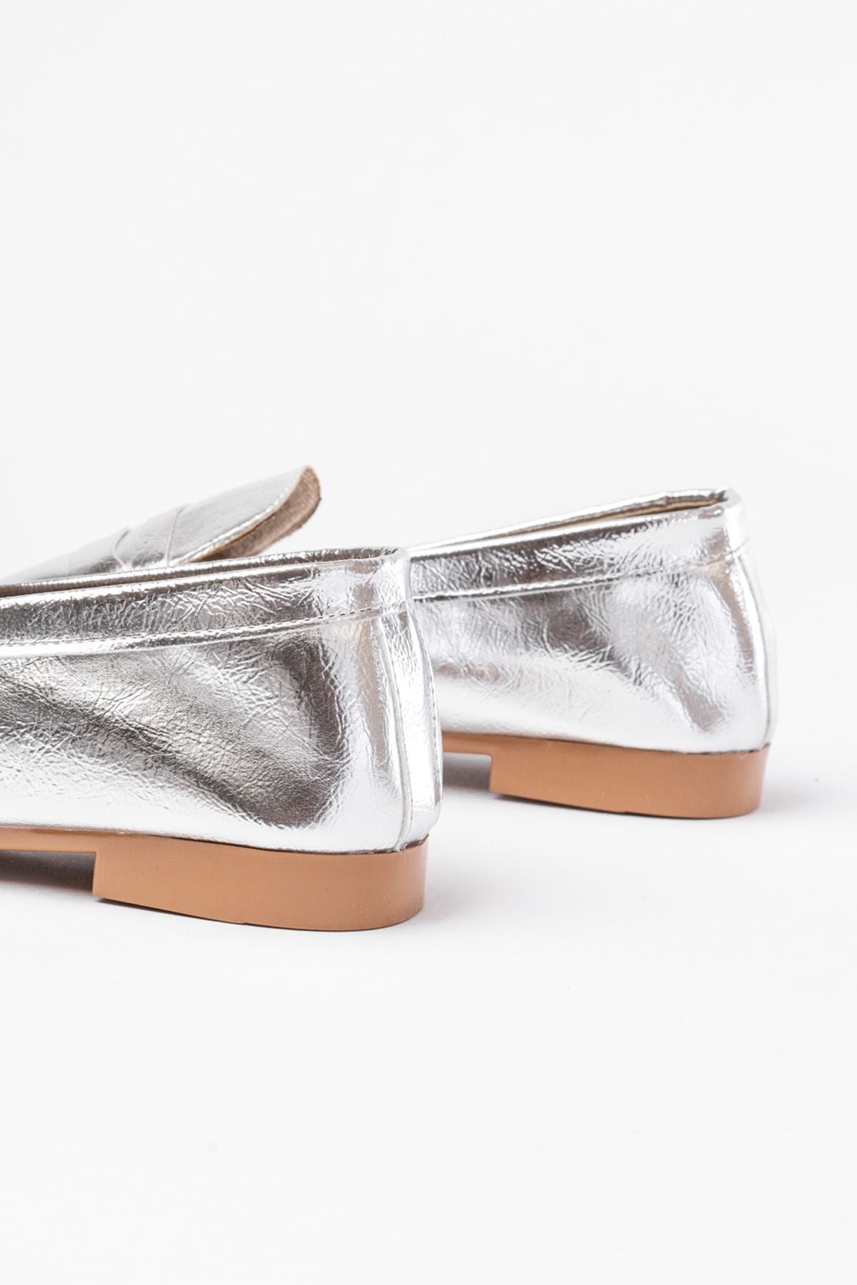 Orvino Silver Casual Women's Flats
