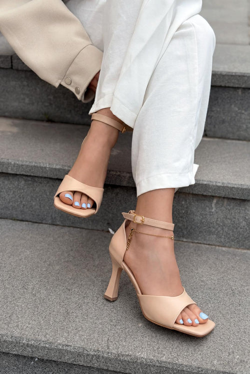 Arnel Nude Faux Leather Women's Pumps Sandals