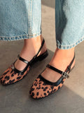 Minor Leo Pattern Satin Women's Mary Jane