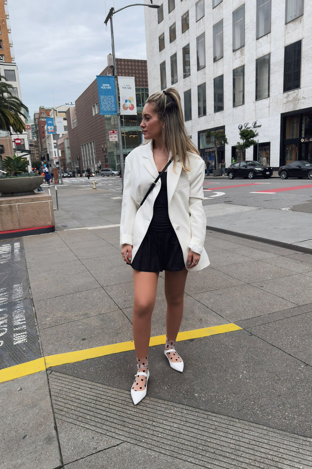 Brano White Faux Leather Women's Pointed Toe Flats