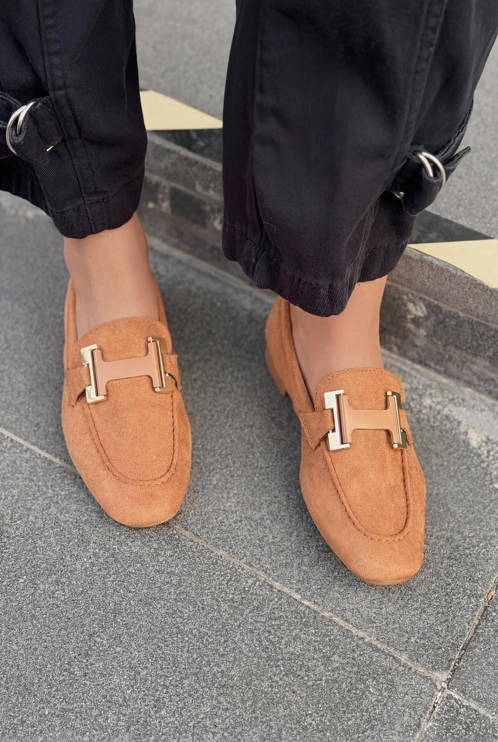 Elara Tan Suede Women's Loafers