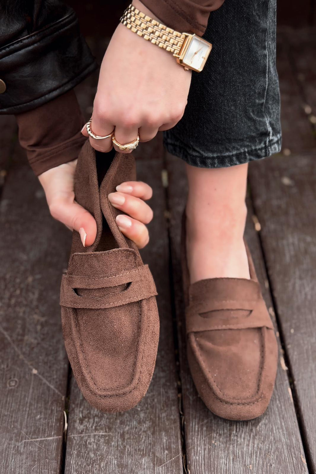 Orvino Light Brown Suede Women's Loafers