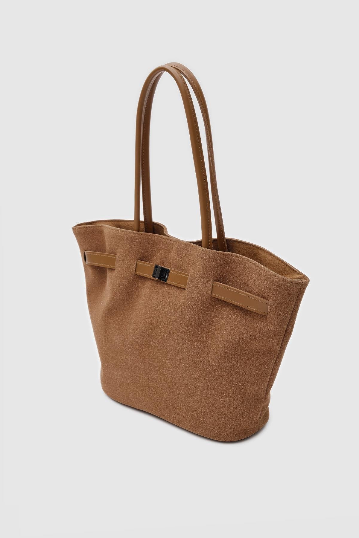 Fiorra Shoulder Bag Tan Suede