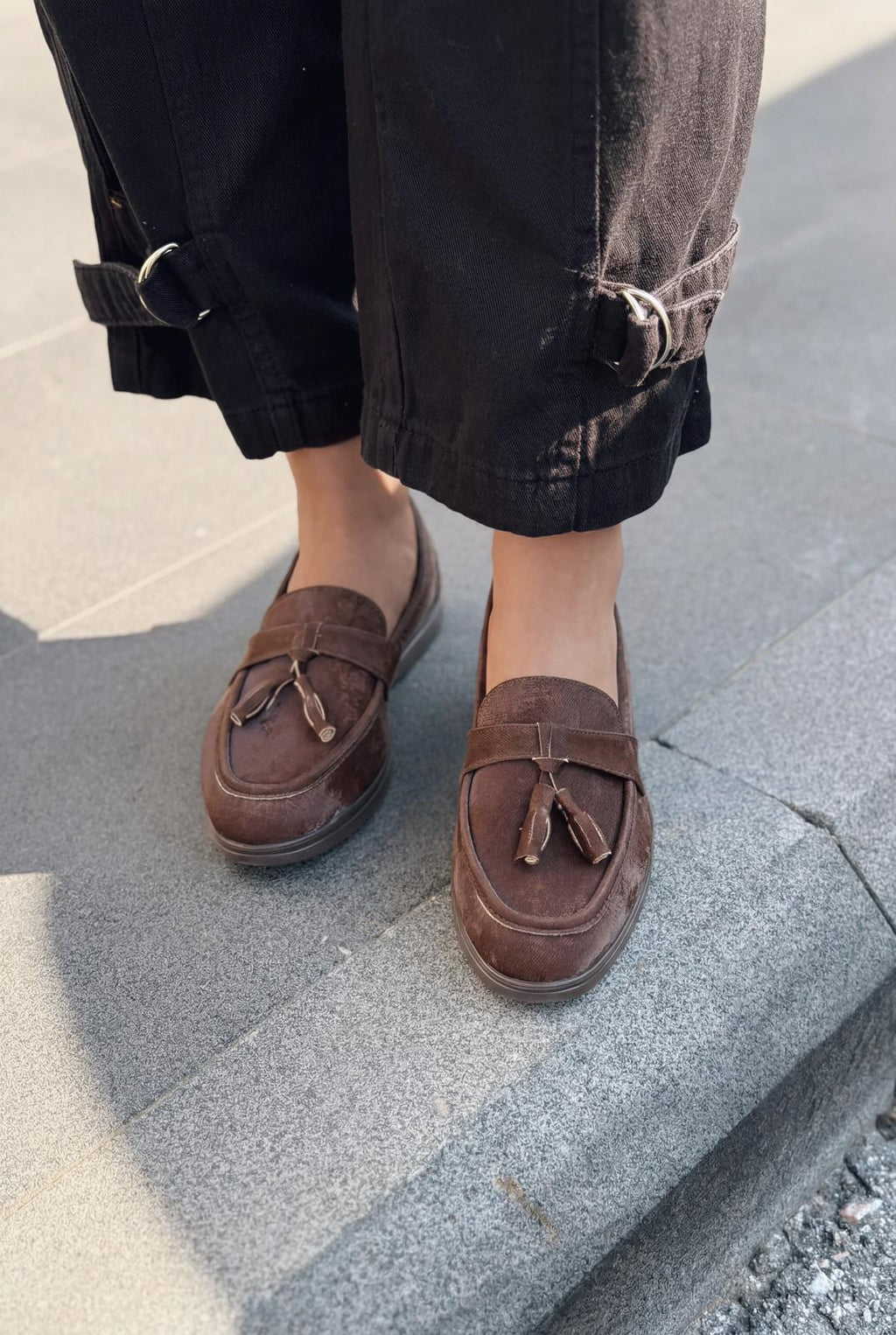 Yorvik Dark Brown Satin Women's Loafers