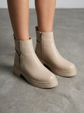 Talvera Beige Faux Leather Women's Boots