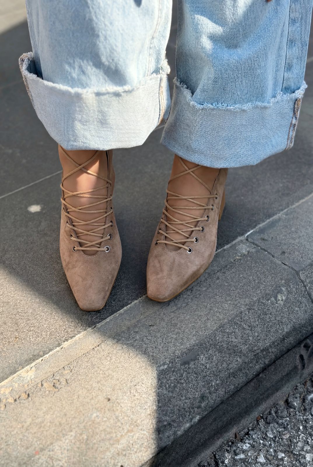 Yorella Camel Suede Women's Pumps