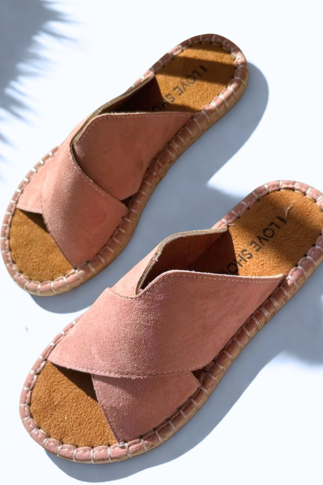 Orind Blush Suede Strap Detail Women's Slides