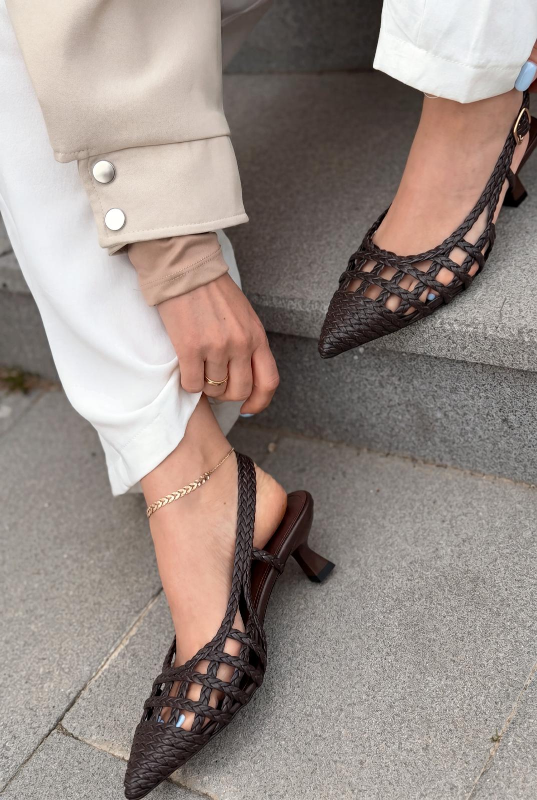 Zelya Taupe Faux Leather Women's Pumps